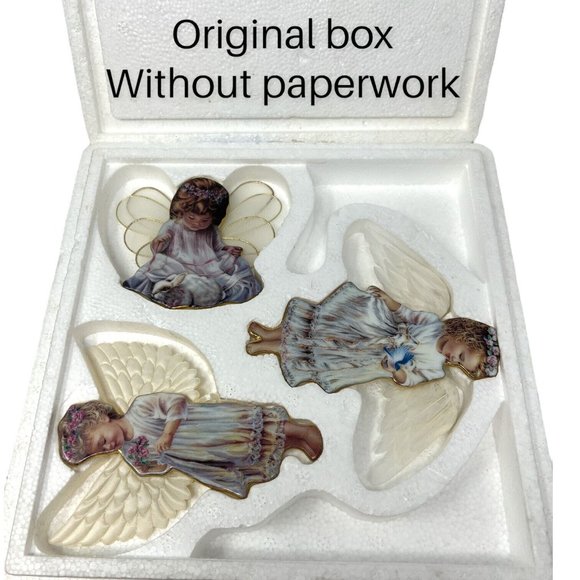 Angel Ornament  Heavens Little Angels 3 Ornament Set Life Like - Picture 8 of 8